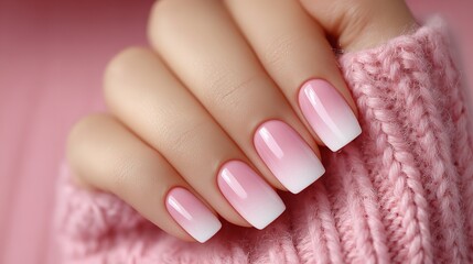 Pastel pink nails with a single delicate daisy painted on the ring finger, minimalistic and fresh for spring