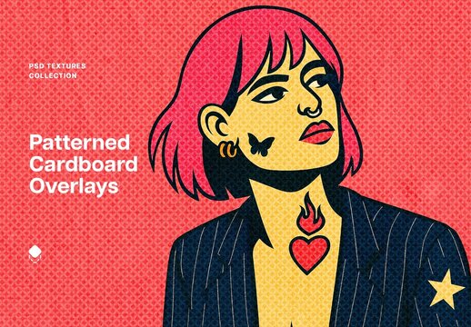 Patterned Cardboard Overlay Textures