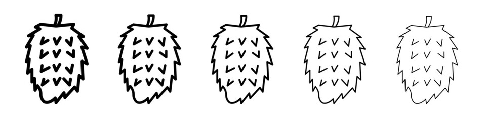 Soursop icon Flat design on isolated background