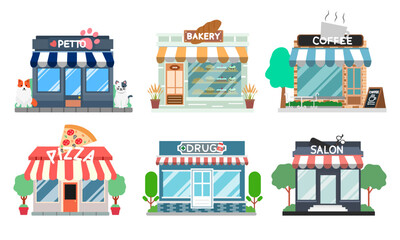 A set of vector shop elements suitable for decoration and presentations.	
