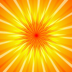 Background glow yellow orange. hand drawing. Not AI, Vector illustration.