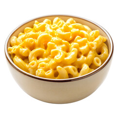 Bowl of mac and cheese isolated on transparent background