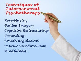 Seven Techniques of Interpersonal Psychotherapy