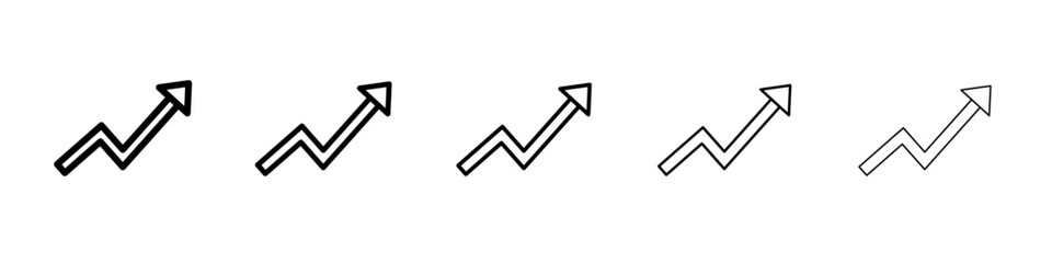 Statistic Up icon Flat design on isolated background