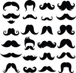 Mustache Vector Illustration Bundle