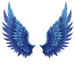 Obraz premium A Pair of SapphireBlue Wings isolated on transparent baackground