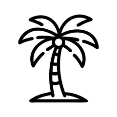 vector illustration of a palm tree or coconut tree