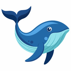 Fototapeta premium vector illustration of a cartoon whale