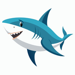 vector illustration of shark