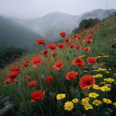 poppies in the field