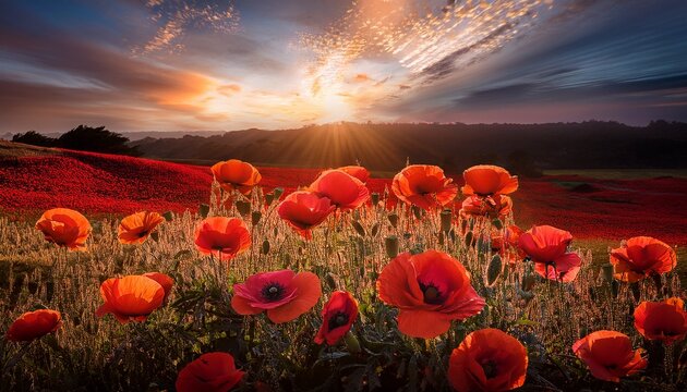 the solemnity of poppies on memorial day reflecting sacrifice and remembrance
