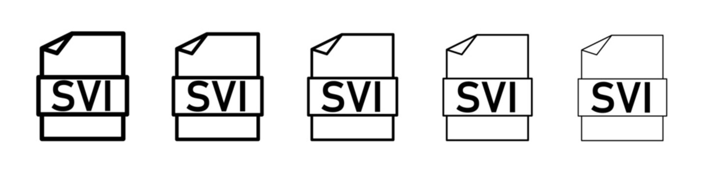 SVI File Document Icon Flat design on isolated background