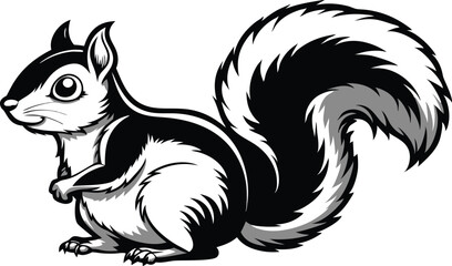 Obraz premium squirrel on a white