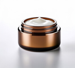 Skincare tube with white cream on it with white background