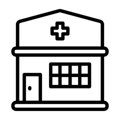 Obraz premium Health Clinic Vector Line Icon Design