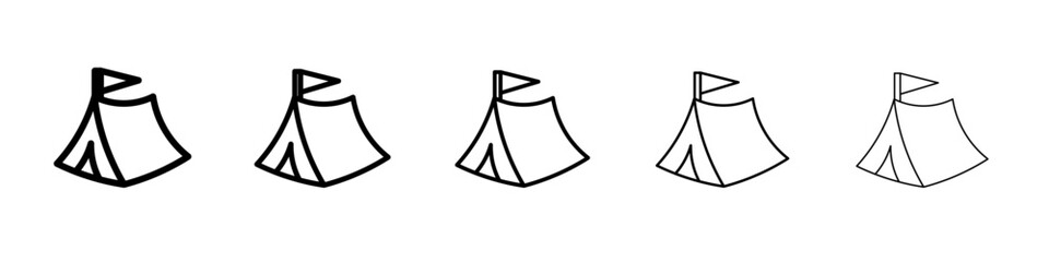 Tent icon Flat design on isolated background