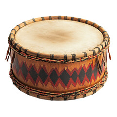 Powwow drum isolated on transparent background