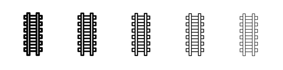 train track icon Flat design on isolated background