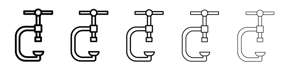 Vice clamp icon Flat design on isolated background