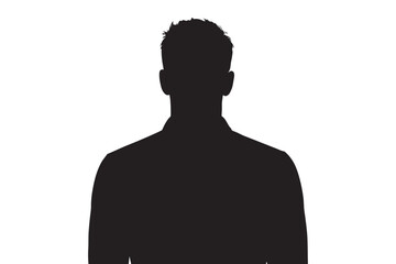 silhouette of man with a sharp haircut and posture