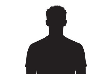 silhouette of man in a casual pose with a minimalist design