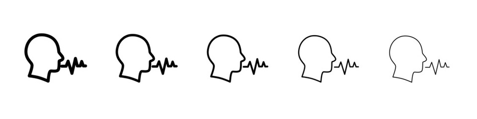 Voice recognition icon Flat design on isolated background