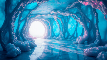 Geometric Chamber of Teal-Violet Light and Crystalline Structures