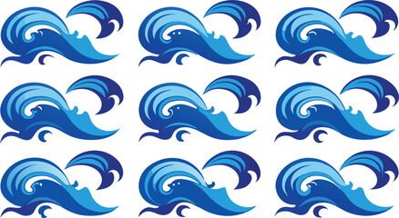 seamless pattern with waves