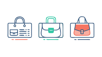 shopping bag icon vector