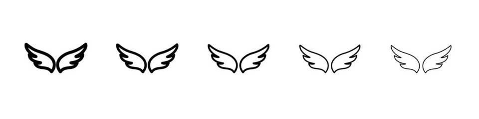 wings icon Flat design on isolated background