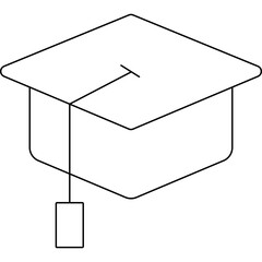 Graduation icon single icon vector illustration