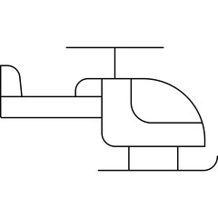 Helicopter icon single icon vector illustration