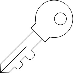 Key icon single icon vector illustration