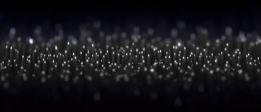 Abstract digital cityscape of illuminated structures