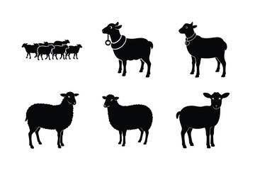 sheep silhouette bundle design
