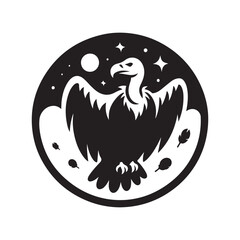 vulture vector silhouette clip art logo design illustration. collection of friend of environment. vulture sets.