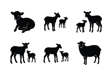sheep silhouette bundle design