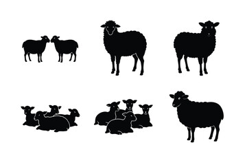 sheep silhouette bundle design