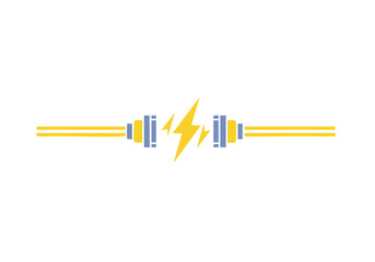 Bold risk sign featuring an electrical waveform graphic. Modern, minimalist design with a dark blue background and bright yellow accents. Suitable for business, technology, and warning themes.