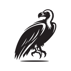 vulture vector silhouette clip art logo design illustration. collection of friend of environment. vulture sets.