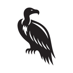 vulture vector silhouette clip art logo design illustration. collection of friend of environment. vulture sets.