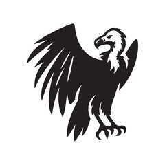 vulture vector silhouette clip art logo design illustration. collection of friend of environment. vulture sets.