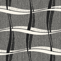 Monochrome Grain Curved Windowpane Check Pattern