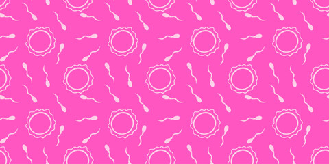 abstract minimalist human fertilization pattern medical biological presentations conceptual design reproductive health  new life illustration sperm egg cell