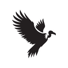 vulture vector silhouette clip art logo design illustration. collection of friend of environment. vulture sets.