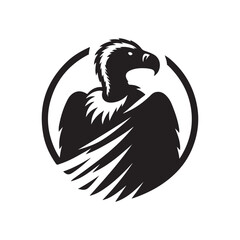 vulture vector silhouette clip art logo design illustration. collection of friend of environment. vulture sets.