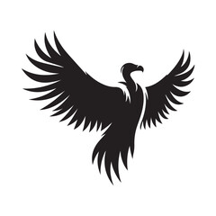 vulture vector silhouette clip art logo design illustration. collection of friend of environment. vulture sets.