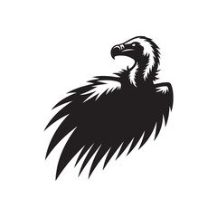 vulture vector silhouette clip art logo design illustration. collection of friend of environment. vulture sets.