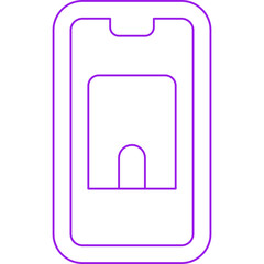 Smart phone icon single icon vector illustration
