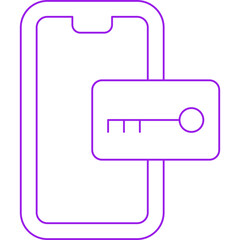 Smart phone lock icon single icon vector illustration